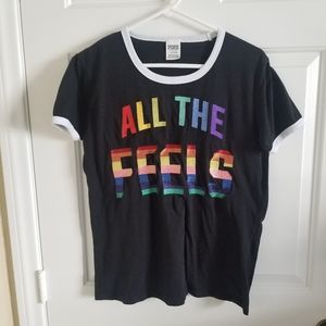 Victorias Secret PINK Graphic Gay Pride Tshirt